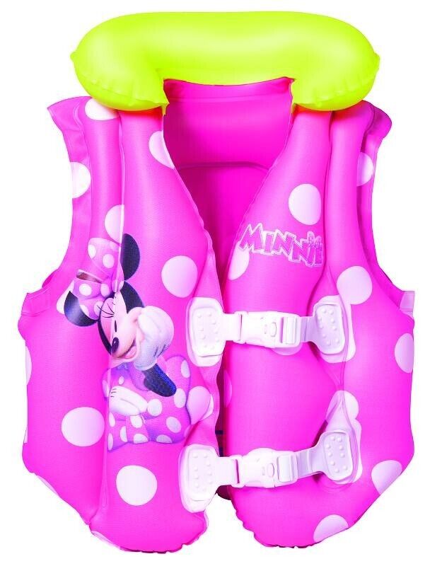 NUOVISSIMO GIUBETTO DI SALVATAGGIO MINNIE GONFIABILE 51 X 46 CM