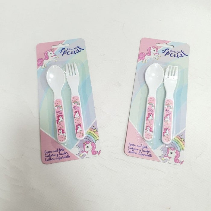 SET POSATE: FORCHETTA E CUCCHIAIO UNICORNO