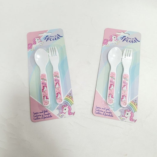 SET POSATE: FORCHETTA E CUCCHIAIO UNICORNO